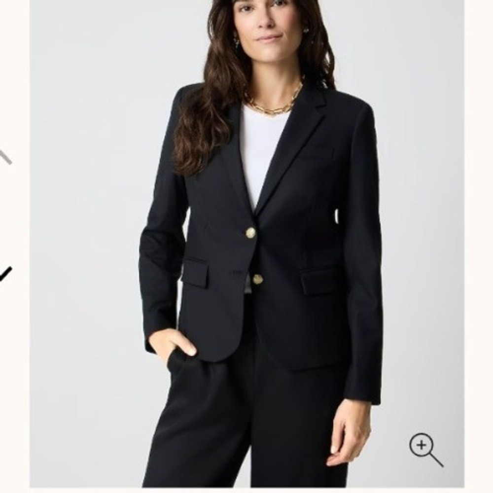 NWT J.Crew Original schoolboy blazer 22 Wool Crest Button Jacket Black preppy